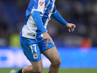 David Mella of RC Deportivo de La Coruna plays during the LaLiga Hypermotion match between RC Deportivo de La Coruna and SD Eibar at Abanca...