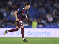 Kento Hashimoto of SD Eibar is in action during the LaLiga Hypermotion match between RC Deportivo de La Coruna and SD Eibar at Abanca Riazor...