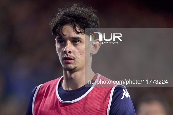 Charlie Patino of RC Deportivo de La Coruna warms up during the LaLiga Hypermotion match between RC Deportivo de La Coruna and SD Eibar at A...