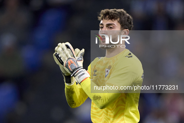 Jonmi Magumagoitia of SD Eibar reacts during the LaLiga Hypermotion match between RC Deportivo de La Coruna and SD Eibar at Abanca Riazor St...