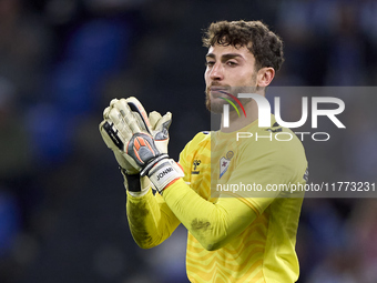 Jonmi Magumagoitia of SD Eibar reacts during the LaLiga Hypermotion match between RC Deportivo de La Coruna and SD Eibar at Abanca Riazor St...