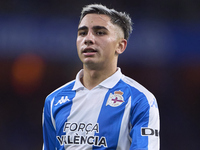 Yeremay Hernandez of RC Deportivo de La Coruna looks on during the LaLiga Hypermotion match between RC Deportivo de La Coruna and SD Eibar a...