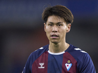 Kento Hashimoto of SD Eibar looks on during the LaLiga Hypermotion match between RC Deportivo de La Coruna and SD Eibar at Abanca Riazor Sta...