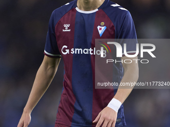 Kento Hashimoto of SD Eibar looks on during the LaLiga Hypermotion match between RC Deportivo de La Coruna and SD Eibar at Abanca Riazor Sta...