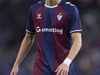 Kento Hashimoto of SD Eibar looks on during the LaLiga Hypermotion match between RC Deportivo de La Coruna and SD Eibar at Abanca Riazor Sta...