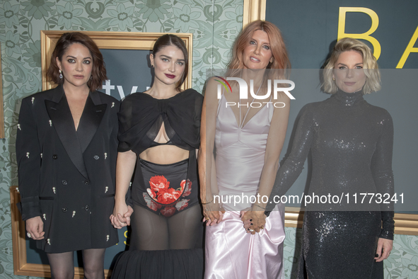 Sarah Greene, Eve Hewson, Sharon Horgan, and Eva Birthistle attend the Apple TV+ ''Bad Sisters'' Season 2 premiere at Metrograph in New York...