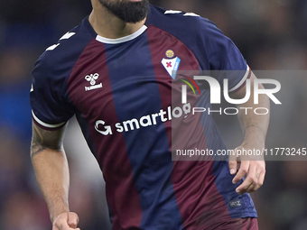 Diego Villares of RC Deportivo de La Coruna plays during the LaLiga Hypermotion match between RC Deportivo de La Coruna and SD Eibar at Aban...