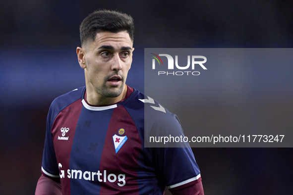 Peru Nolaskoain of SD Eibar looks on during the LaLiga Hypermotion match between RC Deportivo de La Coruna and SD Eibar at Abanca Riazor Sta...