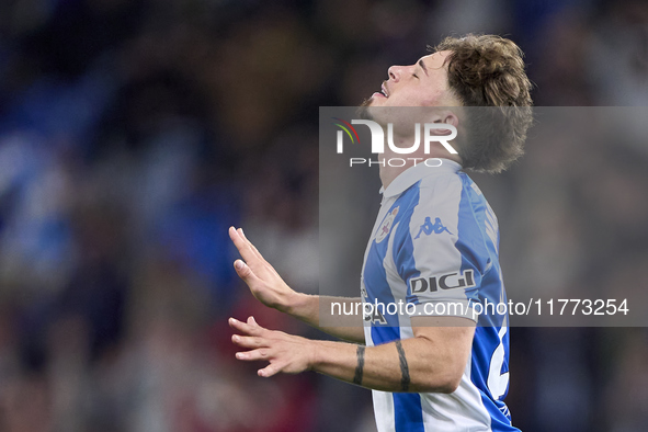 Mario Soriano of RC Deportivo de La Coruna celebrates after scoring his team's first goal during the LaLiga Hypermotion match between RC Dep...