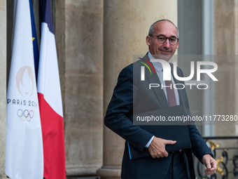 Paul Christophe, Minister of Solidarity and Equal Opportunities, is at the Elysee for the Council of Ministers in Paris, France, on November...