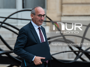 Paul Christophe, Minister of Solidarity and Equal Opportunities, is at the Elysee for the Council of Ministers in Paris, France, on November...