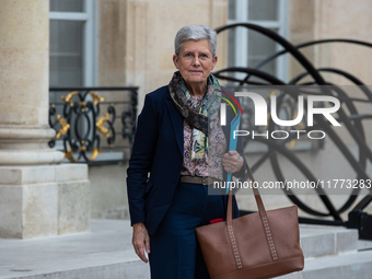 Genevieve Darrieussecq, Minister of Public Health, attends the Council of Ministers at the Elysee in Paris, France, on November 13, 2024. (