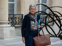 Genevieve Darrieussecq, Minister of Public Health, attends the Council of Ministers at the Elysee in Paris, France, on November 13, 2024. (