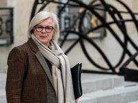 Catherine Vautrin, Minister for Partnerships with the Territories and Decentralisation, is at the Elysee Palace for the Council of Ministers...