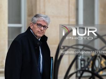 Patrick Hetzel, Minister for Higher Education and Research, attends the Council of Ministers at the Elysee in Paris, France, on November 13,...