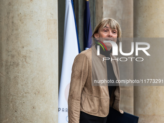 Valerie Letard, Minister for Housing and Urban Renewal, is at the Elysee Palace for the Council of Ministers in Paris, France, on November 1...