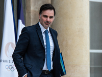 Laurent Saint-Martin, Minister in charge of Budget, attends the Council of Ministers at the Elysee in Paris, France, on November 13, 2024. (