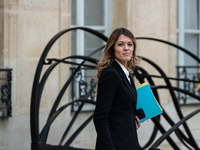 Maud Bregeon serves as the Minister Delegate of the Premier and government spokesperson at the Elysee Palace for the Council of Ministers in...