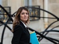 Maud Bregeon serves as the Minister Delegate of the Premier and government spokesperson at the Elysee Palace for the Council of Ministers in...