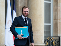 Antoine Armand, Minister for the Economy, Finance and Industry, is at the Elysee Palace for the Council of Ministers in Paris, France, on No...