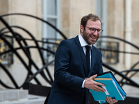 Antoine Armand, Minister for the Economy, Finance and Industry, is at the Elysee Palace for the Council of Ministers in Paris, France, on No...