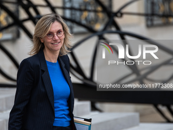 Agnes Pannier-Runacher, French Minister for Ecological Transition, Energy, Climate, and Risk Prevention, attends the Council of Ministers at...