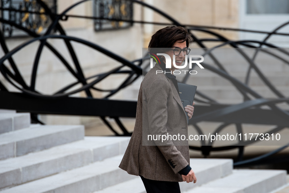 Rachida Dati, Minister of Culture, is at the Elysee Palace for the Council of Ministers in Paris, France, on November 13, 2024. 