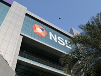 A generic view of the National Stock Exchange (NSE) building is in the business district of Mumbai, India, on November 13, 2024. (