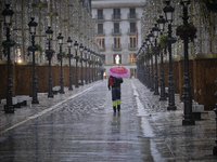 Heavy rainfall leads to significant flooding in various parts of Malaga, including major streets and public areas. (