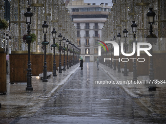 Heavy rainfall leads to significant flooding in various parts of Malaga, including major streets and public areas. (