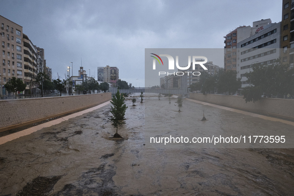 Heavy rainfall leads to significant flooding in various parts of Malaga, including major streets and public areas. 