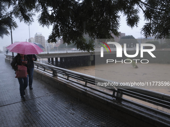 Heavy rainfall leads to significant flooding in various parts of Malaga, including major streets and public areas. (