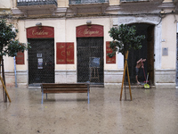 Heavy rainfall leads to significant flooding in various parts of Malaga, including major streets and public areas. (