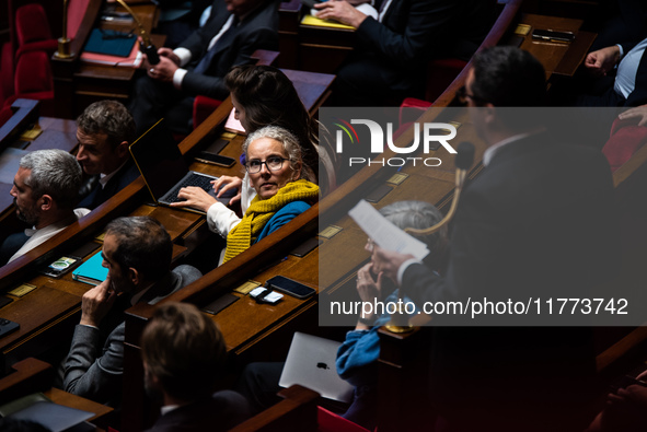 Delphine Batho, deputy of the Ecologists and Socialists, is at the National Assembly in Paris, France, on November 13, 2024. 