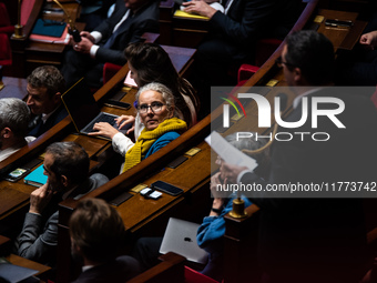 Delphine Batho, deputy of the Ecologists and Socialists, is at the National Assembly in Paris, France, on November 13, 2024. (