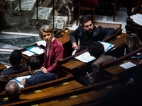 Anne Genetet, Minister of Education, is in Parliament during question time in Paris, France, on November 13, 2024. (