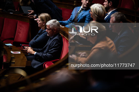 Laurent Wauquiez is the President of the Droite Republicaine group at the National Assembly in Paris, France, on November 13, 2024. 