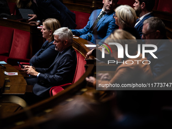 Laurent Wauquiez is the President of the Droite Republicaine group at the National Assembly in Paris, France, on November 13, 2024. (