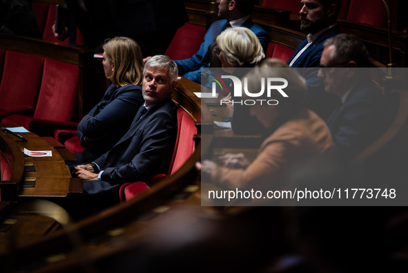 Laurent Wauquiez is the President of the Droite Republicaine group at the National Assembly in Paris, France, on November 13, 2024. 