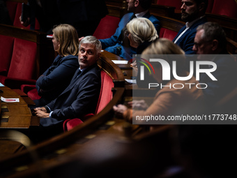 Laurent Wauquiez is the President of the Droite Republicaine group at the National Assembly in Paris, France, on November 13, 2024. (