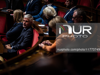 Laurent Wauquiez is the President of the Droite Republicaine group at the National Assembly in Paris, France, on November 13, 2024. (