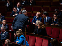 Marc Fesneau, President of the group Les Democrates in Parliament, participates during the question time in Paris, France, on November 13, 2...