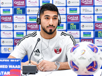 Qatar national player Mohammed Waad attends a press conference at Jassim Bin Hamad Stadium in Doha, Qatar, on November 13, 2024, ahead of th...