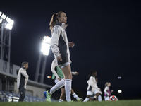 Caroline Weir of Real Madrid women warms up during the UEFA Women's Champions League match between Real Madrid and FC Twente at Alfredo Di S...