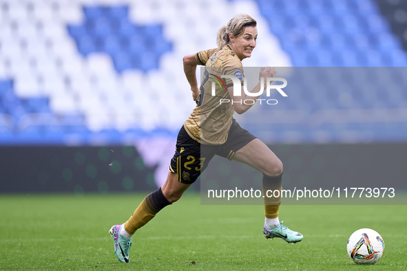 Claire Lavogez of Real Sociedad is in action during the Liga F match between RC Deportivo Abanca and Real Sociedad at Abanca Riazor Stadium...