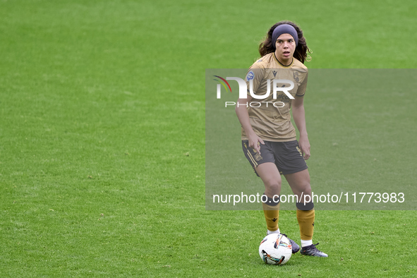 Andreia Jacinto of Real Sociedad is in action during the Liga F match between RC Deportivo Abanca and Real Sociedad at Abanca Riazor Stadium...