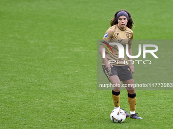 Andreia Jacinto of Real Sociedad is in action during the Liga F match between RC Deportivo Abanca and Real Sociedad at Abanca Riazor Stadium...