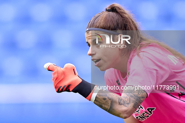 Ines Pereira of RC Deportivo Abanca reacts during the Liga F match between RC Deportivo Abanca and Real Sociedad at Abanca Riazor Stadium in...