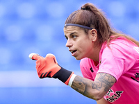 Ines Pereira of RC Deportivo Abanca reacts during the Liga F match between RC Deportivo Abanca and Real Sociedad at Abanca Riazor Stadium in...