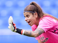 Ines Pereira of RC Deportivo Abanca reacts during the Liga F match between RC Deportivo Abanca and Real Sociedad at Abanca Riazor Stadium in...